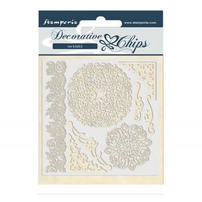 Stamperia Decorative Chips - Laces And Corners
